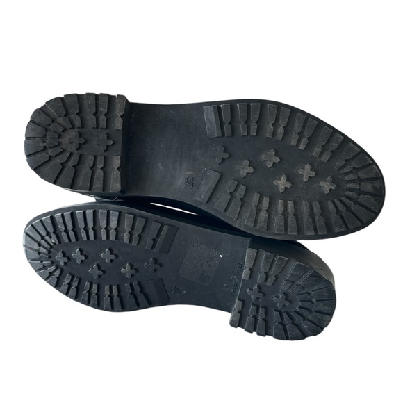 STUART WEITZMAN WOMENS BLACK LEATHER STUDS RAIN BOOTS - Picture 4 of 6